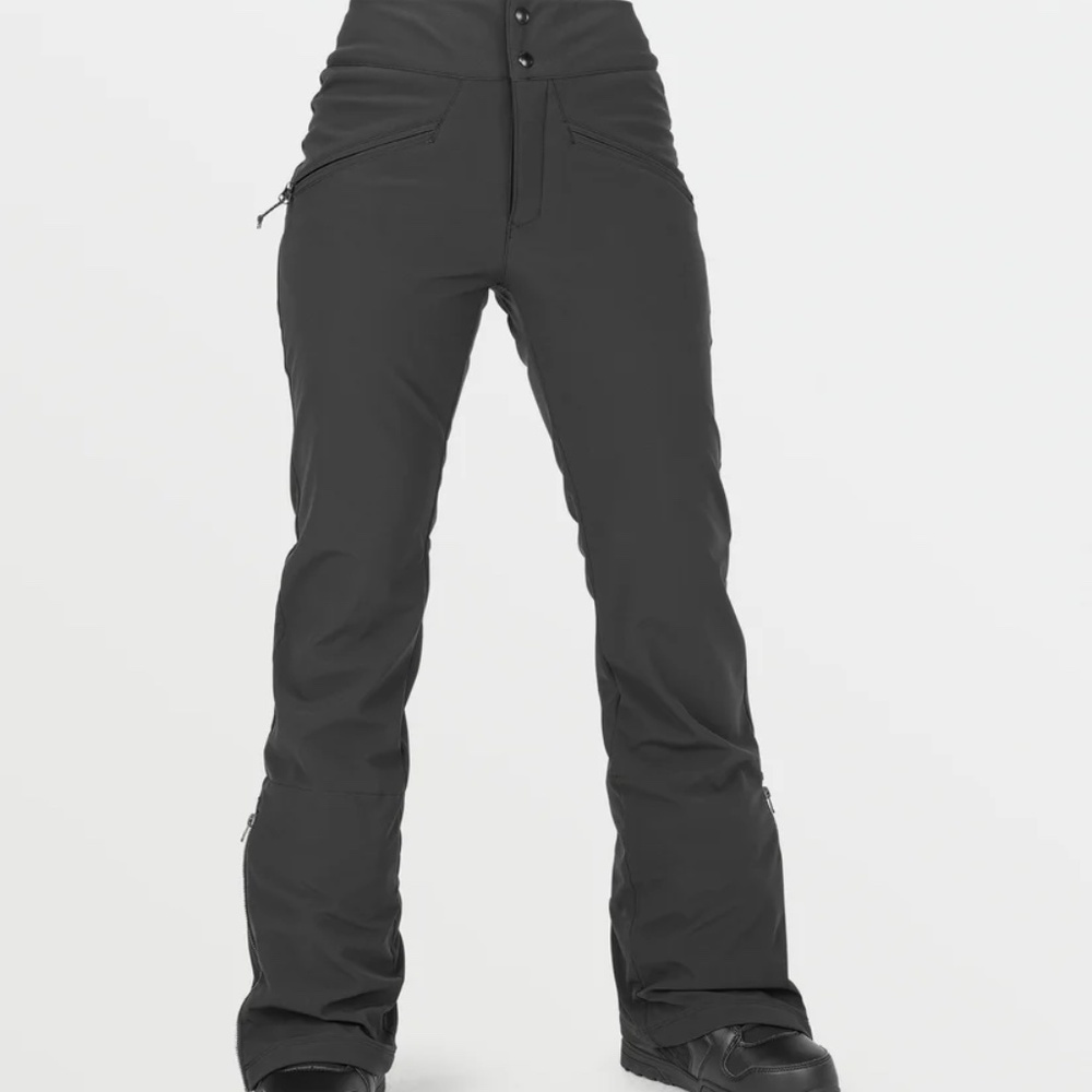 VOLCOM WOMENS BATTLE STRETCH PANTS - BLACK